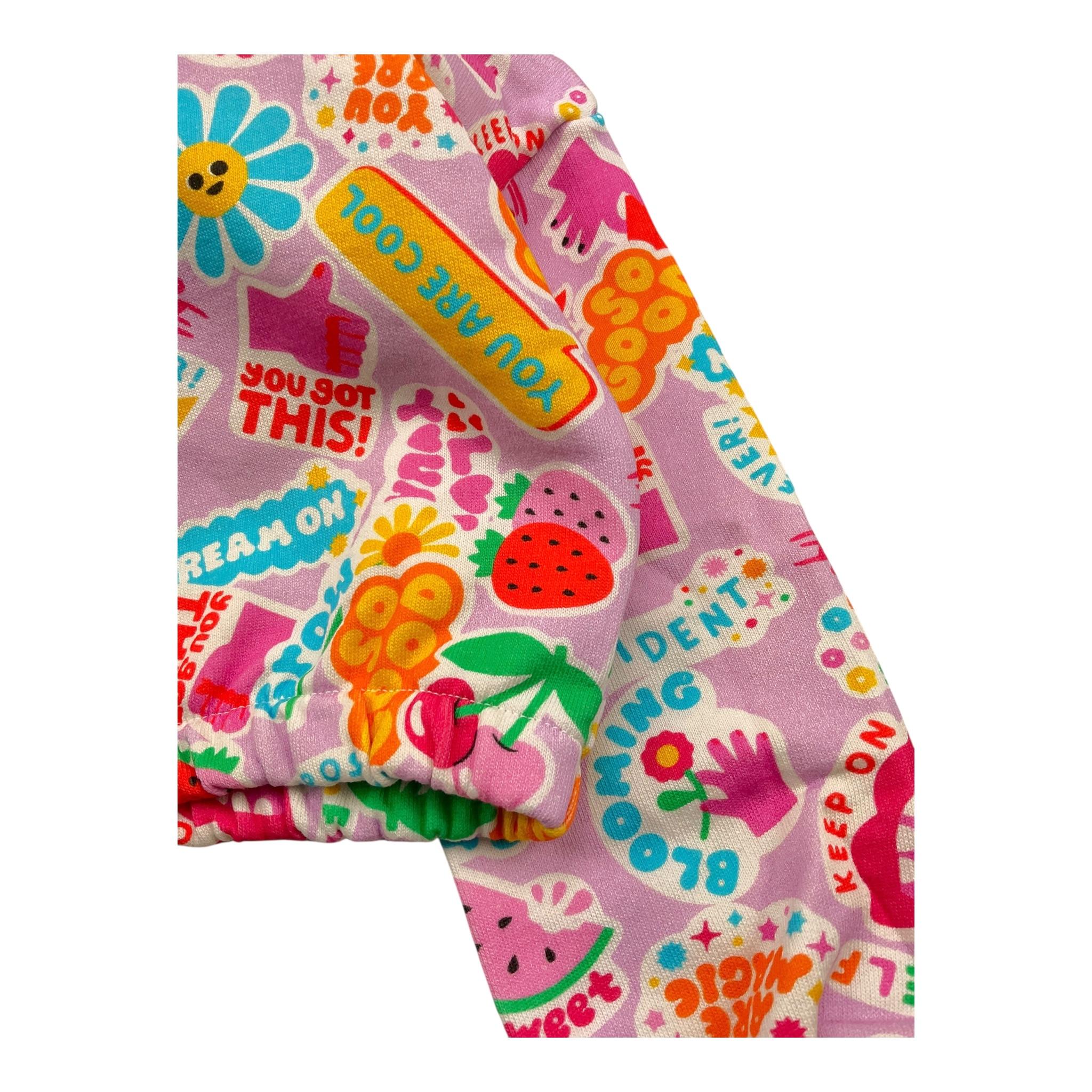 Mousse Felpa Tinta Unita con Cappuccio E Stampa per Neonata SKFT377N ROSA MOUSSE 