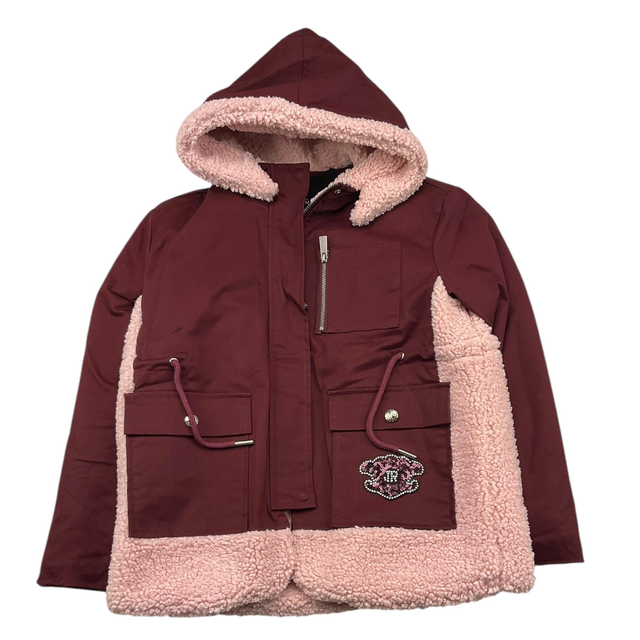 JOHN RICHMOND cappotto tinta unita con cappuccio e profili in teddy in contrasto Rosso per Bambina RGA25071PK ROSSO JOHN RICHMOND 