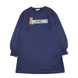 MOSCHINO abito tinta unita modello felpa con logo Blu per Bambina HDV0GY BLU MOSCHINO 