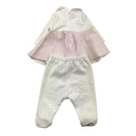 MINIMU' completo 2pz maglia-ghettina tinta unita con contrasti  Bianco per Neonata P39103 BIANCO MINIMU' 