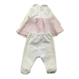 MINIMU' completo 2pz maglia-ghettina tinta unita con contrasti  Bianco per Neonata P39103 BIANCO MINIMU' 