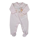 Le Bebe' Tutina Tinta Unita con Stampa per Neonata LBG5157 ROSA LE BEBE' 