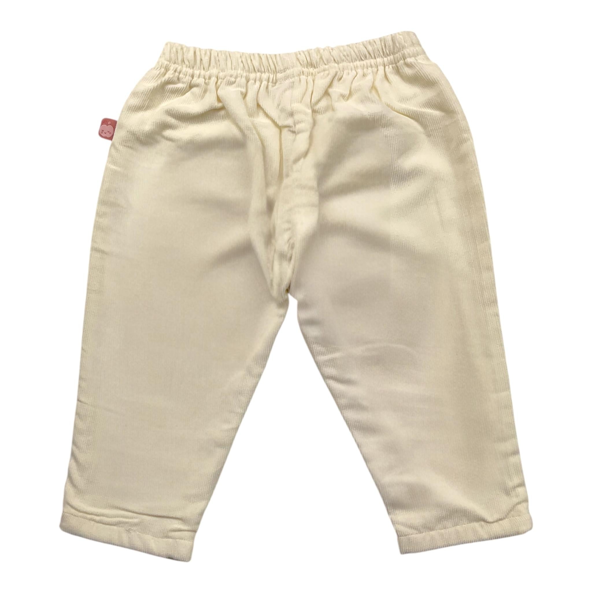 YATSI BABY completo 2pz camicia-pantalone tinta unita con elastico in vita Panna per Neonata 24441520 PANNA YATSI BABY 