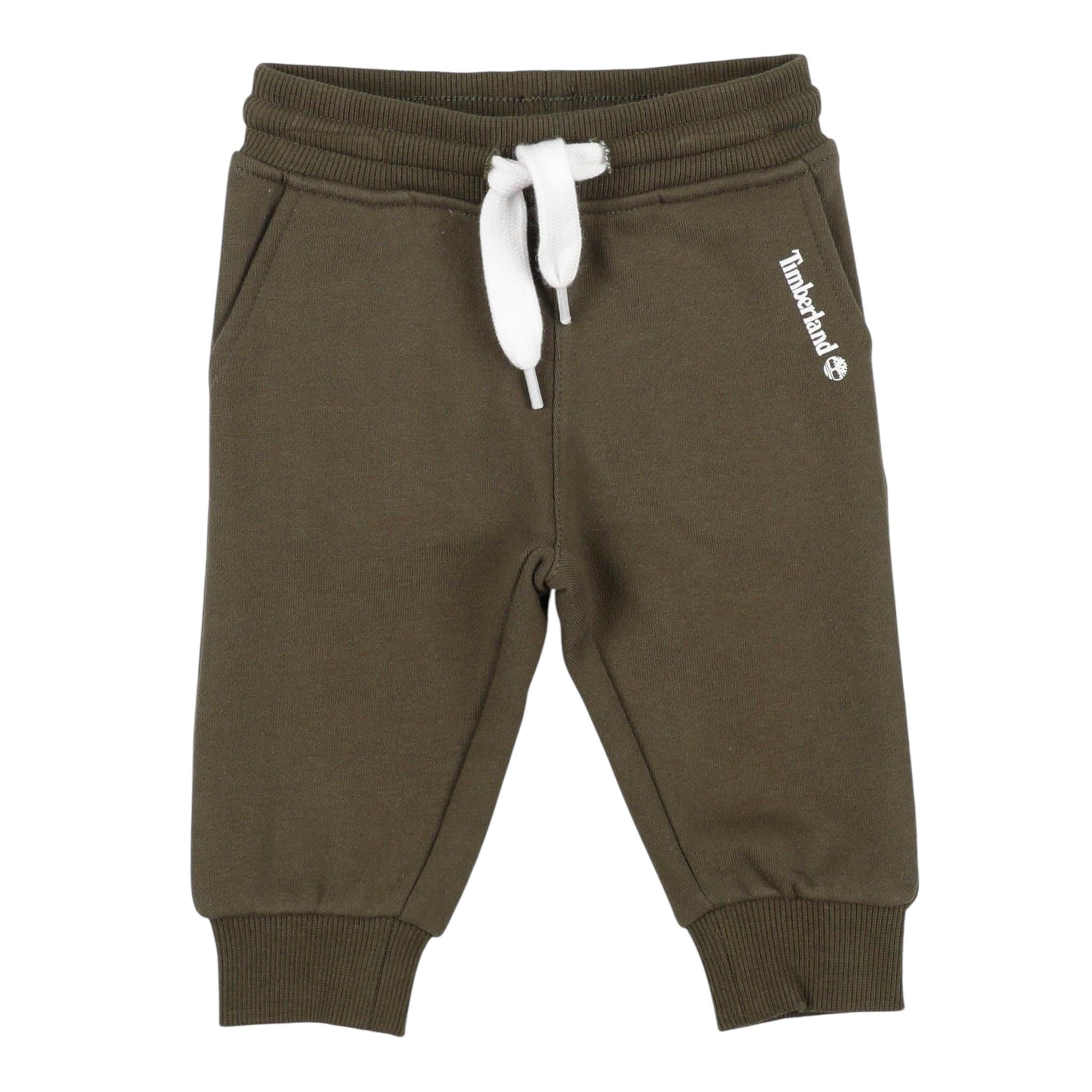 TIMBERLAND pantalone tuta tinta unita con logo Verde per Bambino T24C38 VERDE TIMBERLAND 