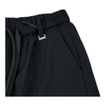 I'M Brian Pantalone Tinta Unita con Elastico In Vita per Bambino PA3269JXX NERO I'M BRIAN 