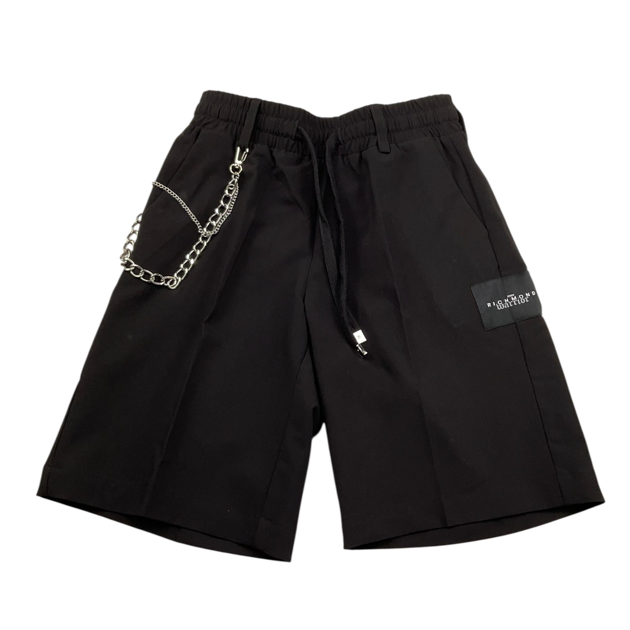 John Richmond Bermuda Tinta Unita con Elastico In Vita per Bambino RBP2522BE NERO JOHN RICHMOND 