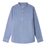 Pepe Jeans Camicia Manica Lunga Tinta Unita con Collo Coreano per Bambino PB302703 AZZURRO PEPE JEANS 