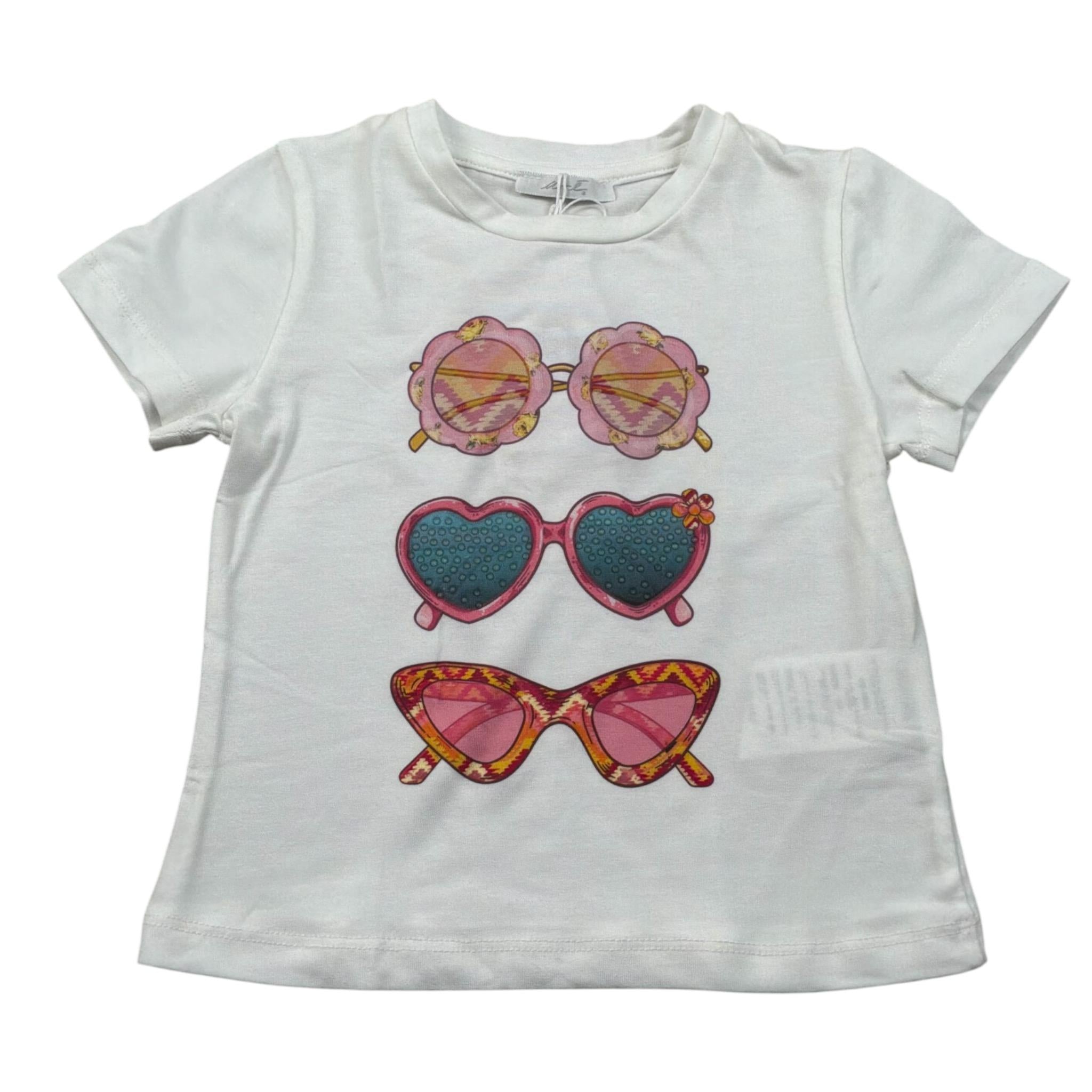 M+E' T-Shirt Girocollo tinta unita con Stampa Panna per Bambina UE1860XXX PANNA M+E' 
