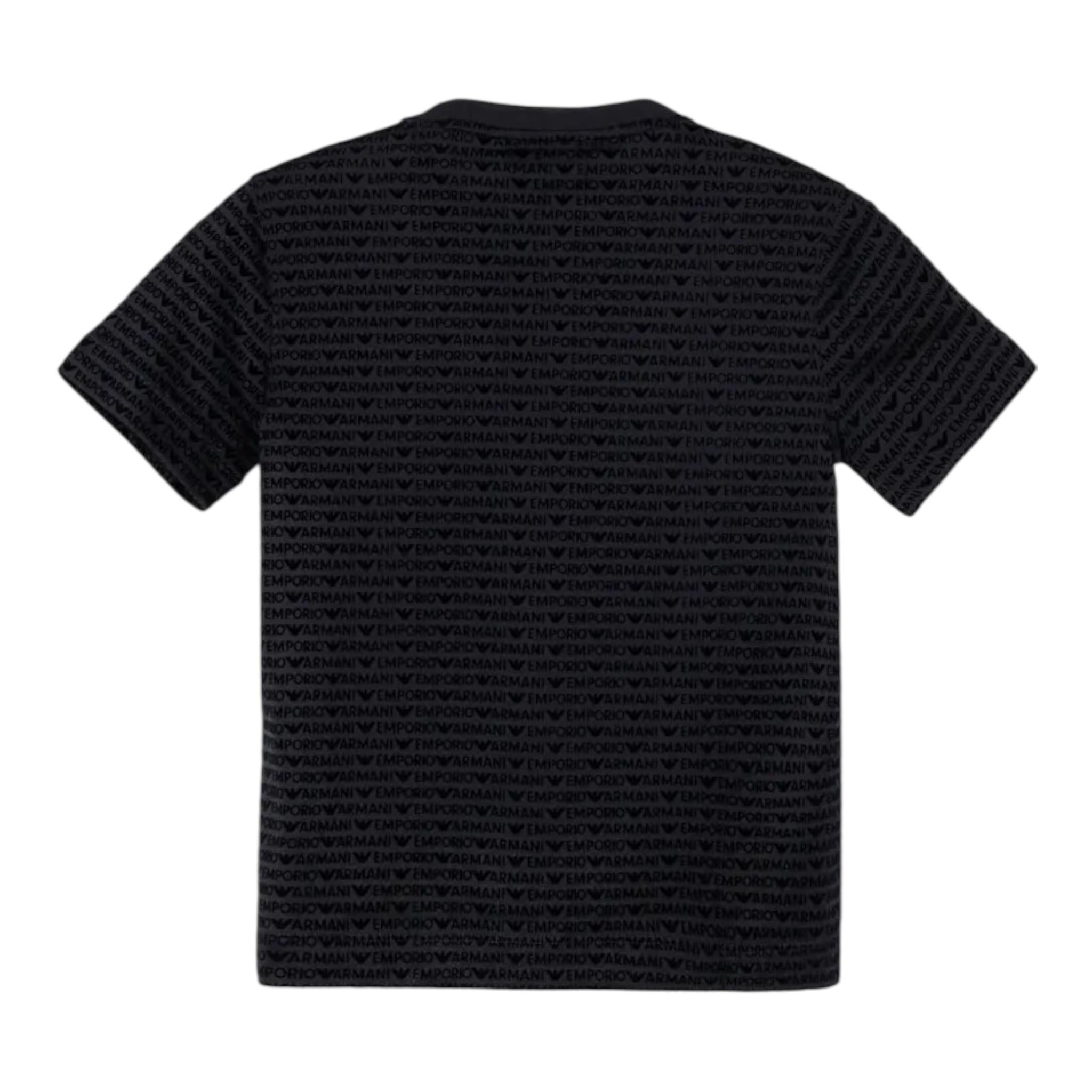 Emporio Armani T-Shirt Girocollo Logata per Bambino 6D4TD5 NERO EMPORIO ARMANI 