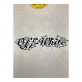 Off-White T-Shirt Girocollo Tinta Unikta Con Stampa Bianco Per Bambina