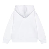 Moschino Felpa Chiusa con Cappuccio Tinta Unita con Stampe per Bambino HUF08T BIANCO MOSCHINO 