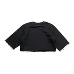 Maison Margiela Felpa Girocollo Tinta Unita Traforata Nero Per Bambina M60549 NERO MAISON MARGIELA 