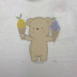 Aventiquattrore T-Shirt Girocollo Tinta Unita con Stampa Panna per Neonato