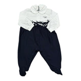 Il Gufo Tutina Bicolore con Stampa per Neonata P19TP254M0032 BIANCO/BLU IL GUFO 