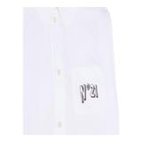 N°21 Camicia Tinta Unita con Stampa per Bambina N2102U BIANCO N°21 