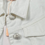 Please Giubbino In Denim Tinta Unita per Bambina JB18132G73X BIANCO PLEASE 