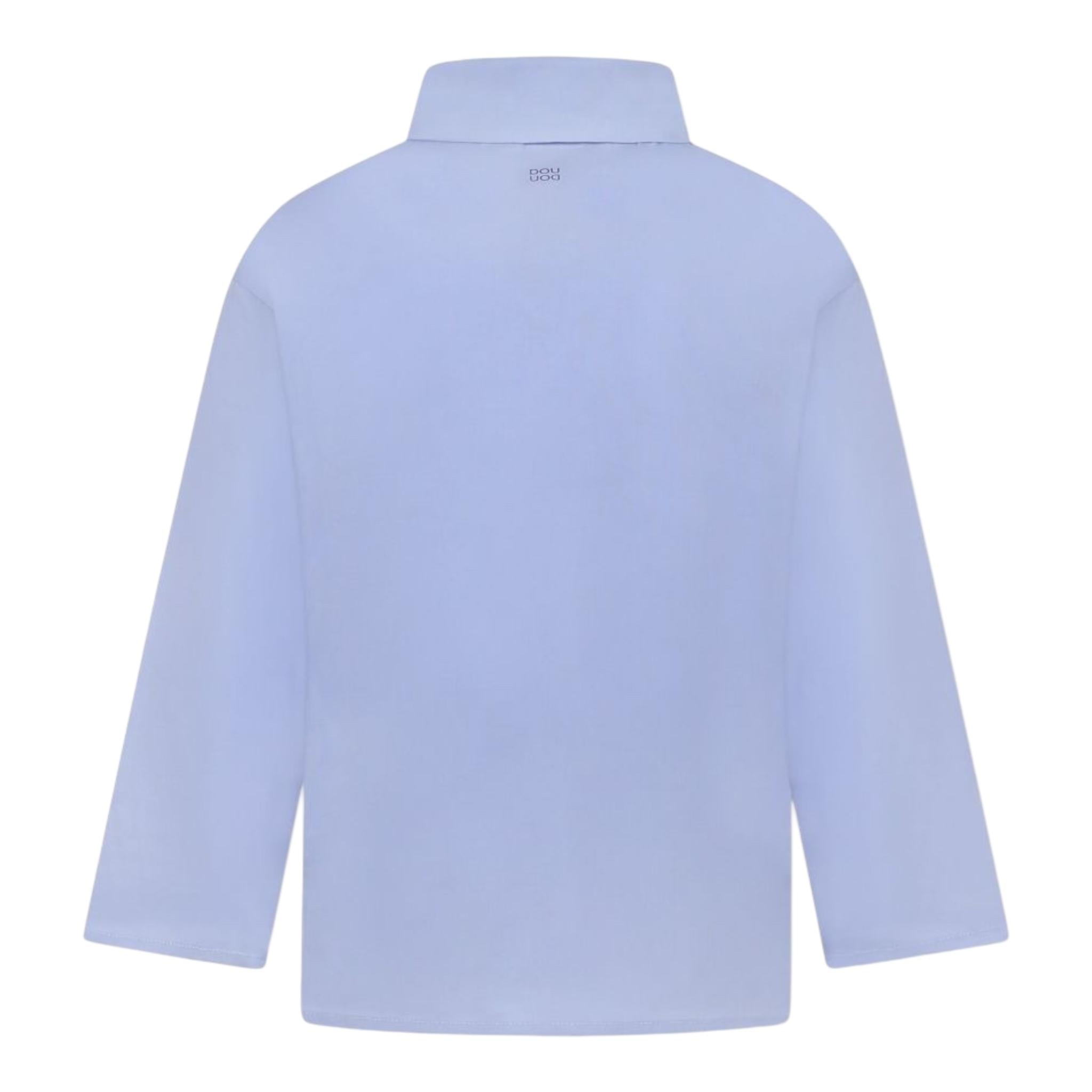 Dou Dou Camicia Tinta Unita Manica Lunga per Bambino DW5P10 AZZURRO DOU DOU 