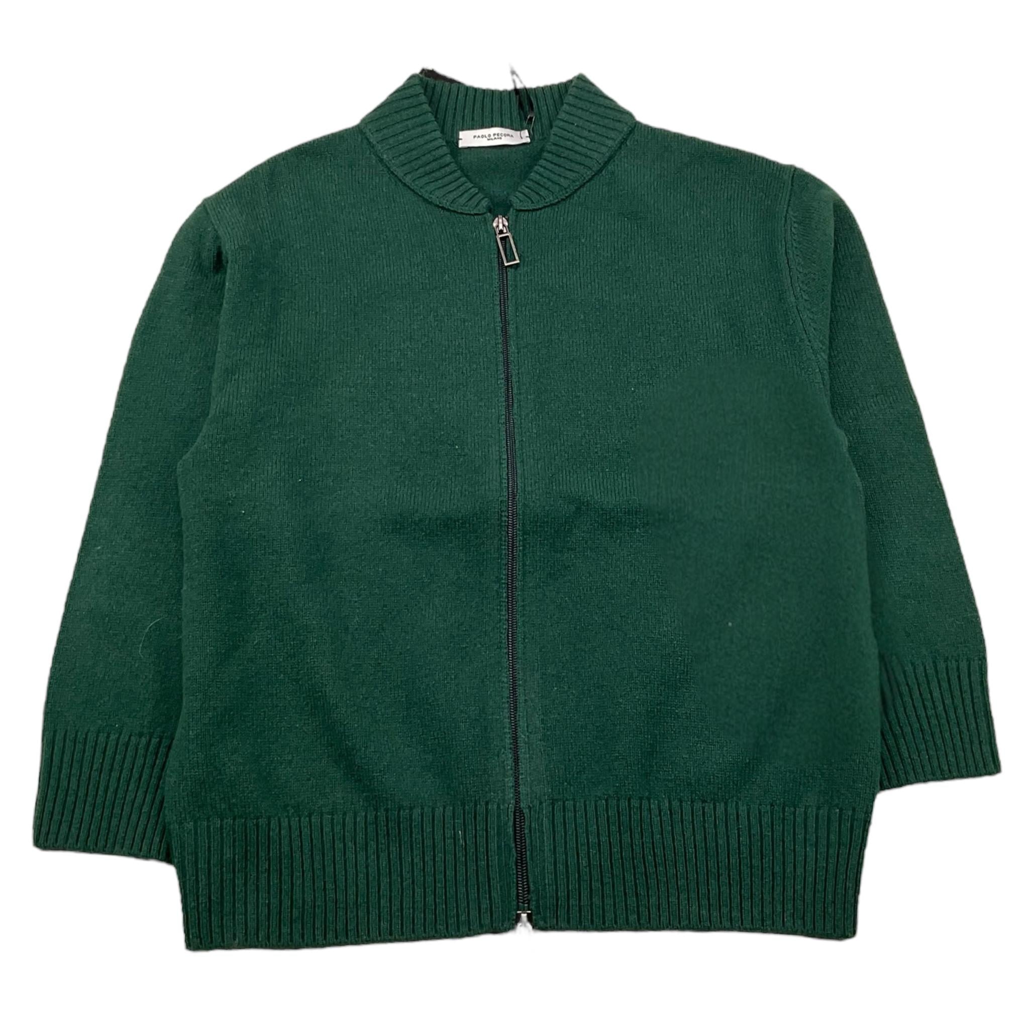 PAOLO PECORA maglia tinta unita con zip Verde per Bambino PP4085 VERDE PAOLO PECORA 