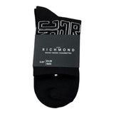 John Richmond Calzini Tinta Unita con Logo per Bambino RGO26020CZ NERO JOHN RICHMOND 