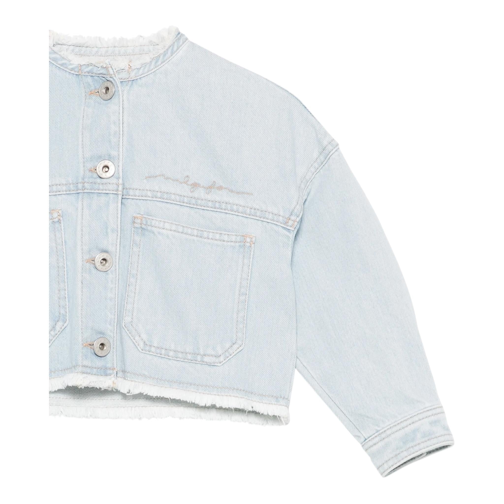 Il Gufo Giubbino In Denim Tinta Unita per Bambina P25GR232J0052 AZZURRO IL GUFO 