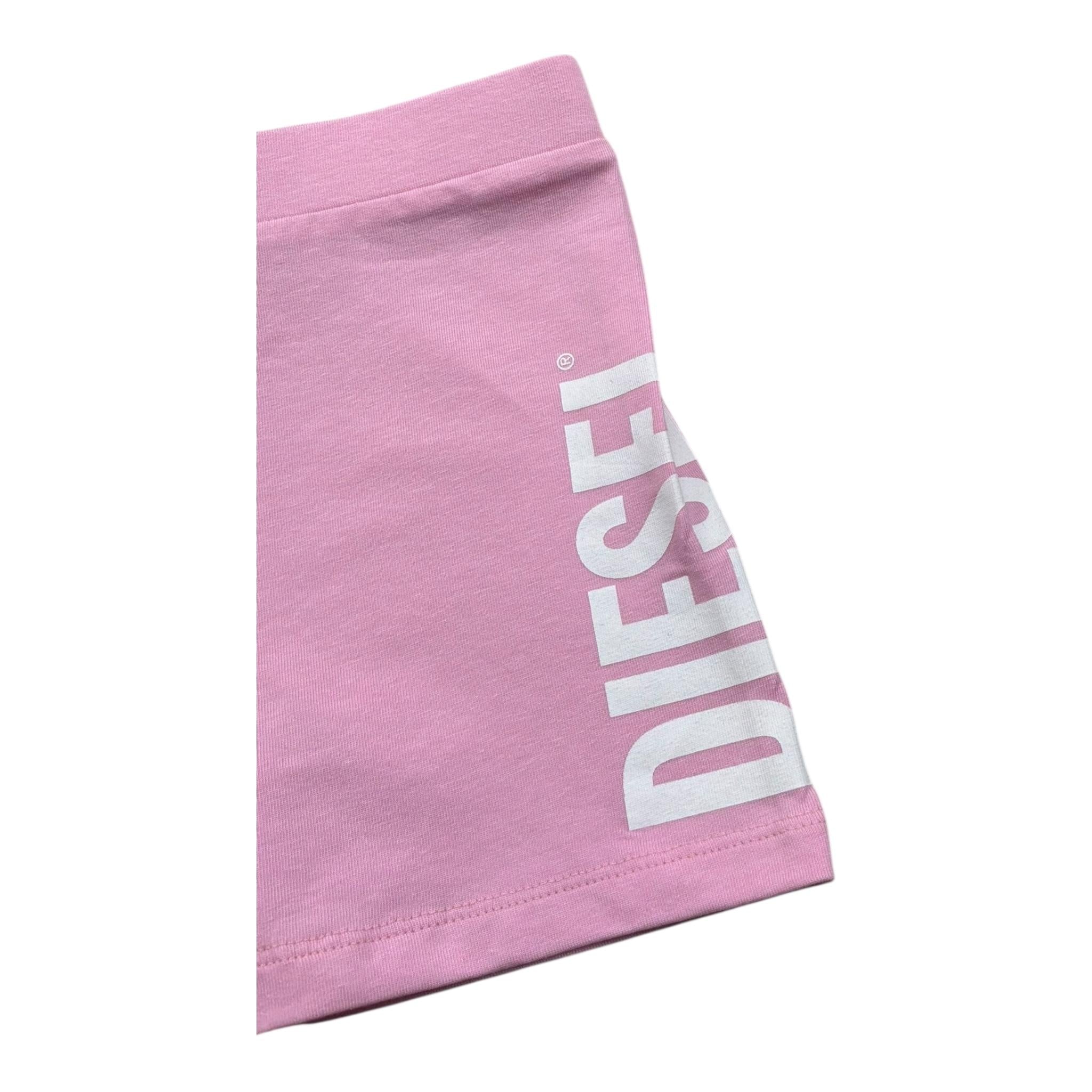Diesel Short Tinta Unita con Stampa per Bambina K00365J ROSA DIESEL 