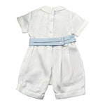 Marlu' Set Pagliaccetto-Papillion Bicolore per Neonato ER40221 BIANCO/AZZURRO MARLU' 