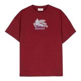 Etro T-Shirt Girocollo Tinta Unita con Stampa per Bambino GV8P51 ROSSO ETRO 
