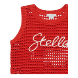 Stella Mccartney Maglia Giromanica Tinta Unita Traforata con Stampa per Bambina TW9A42 ARANCIONE STELLA McCARTNEY 