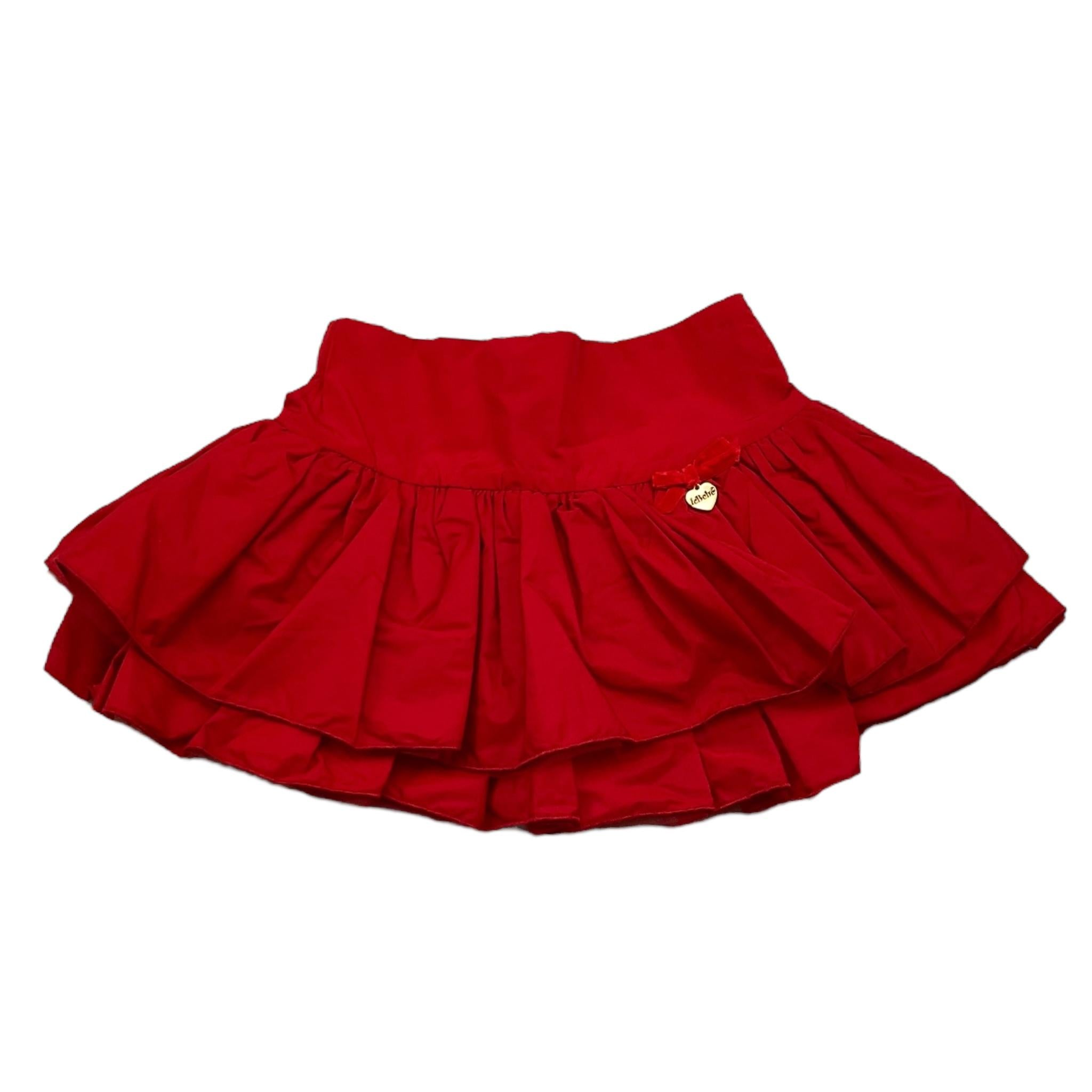 LE BEBE' gonna tinta unita con elastico in vita Rosso per Neonata LBG5590 ROSSO LE BEBE' 