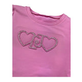 Liu Jo Felpa Chiusa Girocollo Tinta Unita con Logo per Bambina KA5014J ROSA LIU JO 