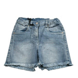 Sarabanda Short Tinta Unita con Girovita Regolabile per Bambina 08318 AZZURRO SARABANDA 