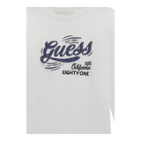 Guess Shirt Girocollo Tinta Unita con Logo per Neonato N5RI17K8HM4X BIANCO GUESS 