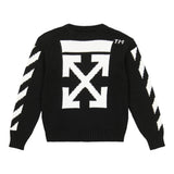 OFF-WHITE maglia girocollo tinta unita con ricami Nero per Bambino OBHE001C NERO OFF-WHITE 
