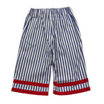 Ilfarobimbi Pantalone Bicolore con Fantasia A Righe  per Bambina IFB50474J BIANCO/AZZURRO ILFAROBIMBI 