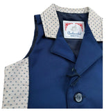 Ambaraba Gilet Tinta Unita con Profili In Contrasto per Neonato FM32063 BLU AMBARABA 