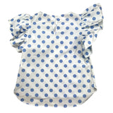 Lu Lu By Miss Grant Camicia Giromanica Tinta Unita Fantasia Pois Bianco Per Bambina