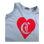 Just Cavalli Canotta Girocollo Tinta Unita con Stampa per Neonata JIP26032CN AZZURRO JUST CAVALLI 