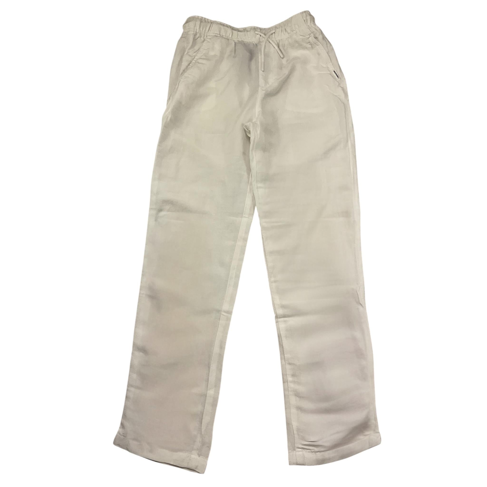 Tommy Hilfiger Pantalone Tinta Unita con Elastico In Vita per Bambino KB0KB09640 BIANCO TOMMY HILFIGER 