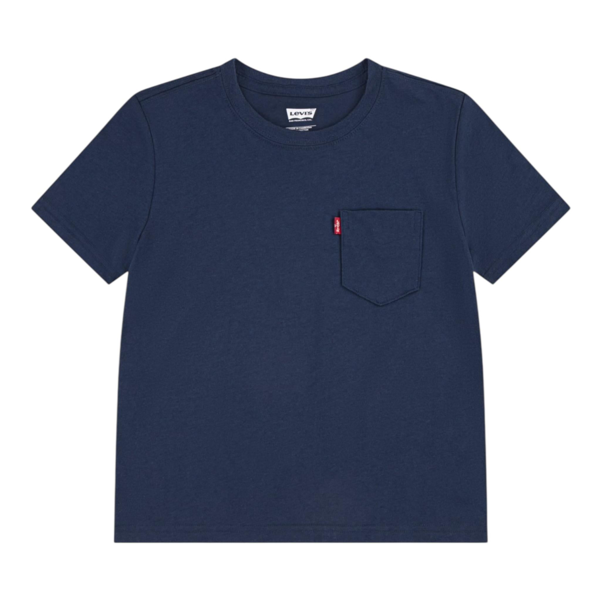Levi'S T-Shirt Girocollo tinta unita con Stampa Blu per Bambino 9EM359X BLU LEVI'S 