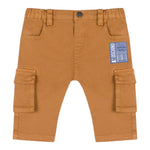 MOSCHINO pantalone tinta unita con elastico in vita Marrone per Neonato MUP055 MARRONE MOSCHINO 
