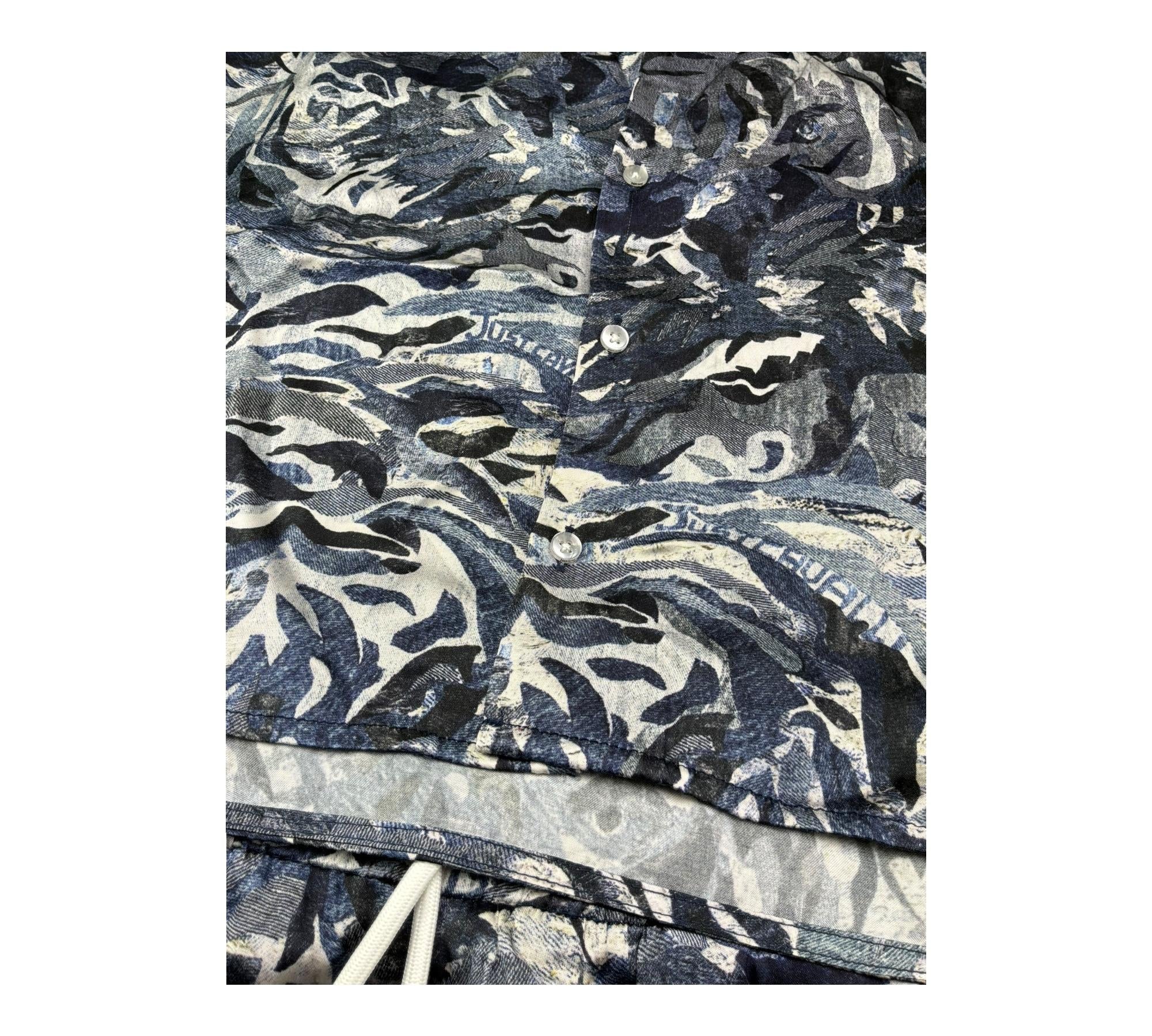 Just Cavalli Completo 2 Pezzi Camicia-Bermuda per Bambino JBP26168CE BLU JUST CAVALLI 