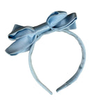 A' La Page Cerchietto Tinta Unita con Fiocco per Bambina 25SA AZZURRO A' LA PAGE 