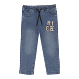 John Richmond Jeans Tinta Unita con Elastico In Vita per Neonato RIP25047JEX BLU JOHN RICHMOND 