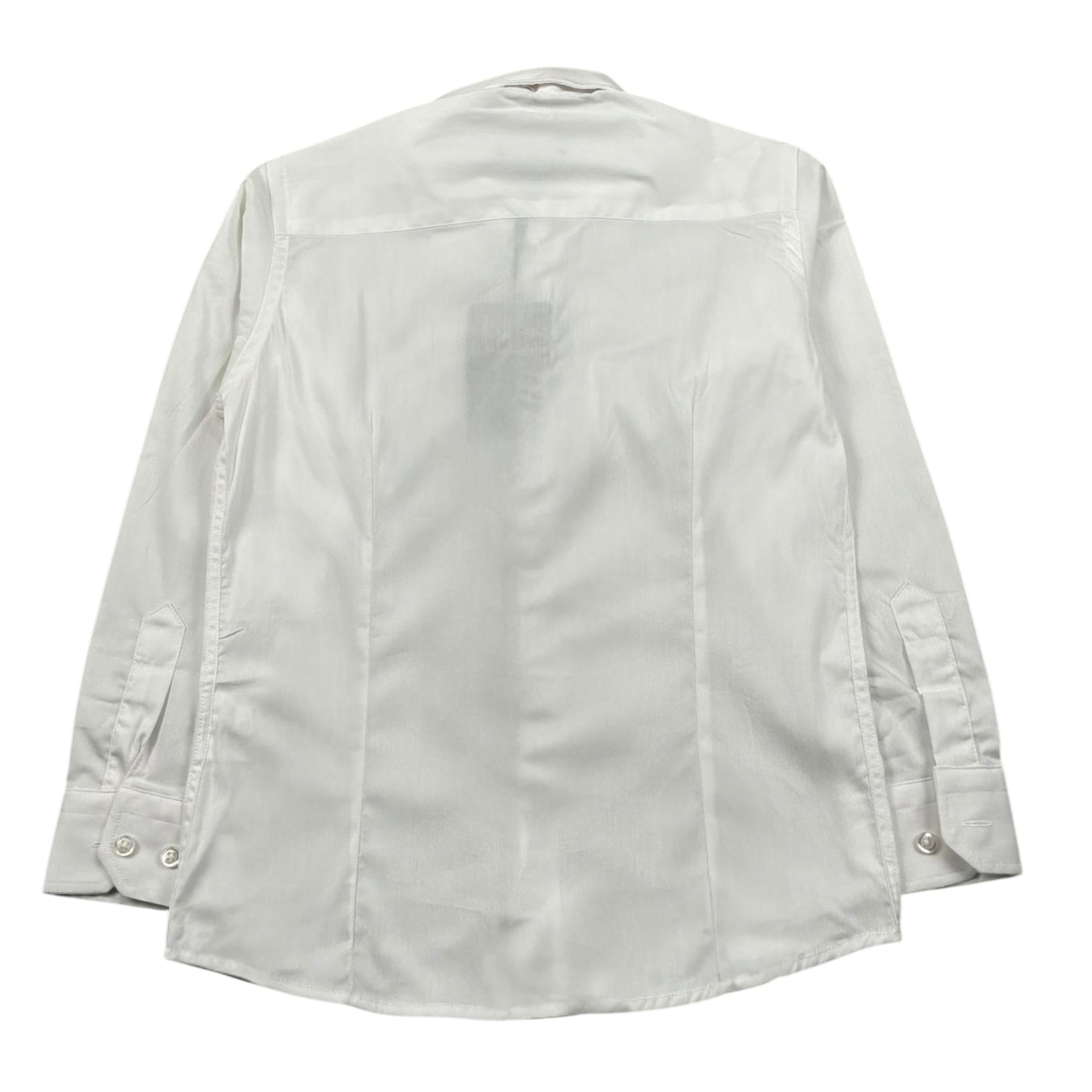 Manuell & Frank Camicia Manica Lunga Tinta Unita per Bambino MF3404B BIANCO MANUELL & FRANK 