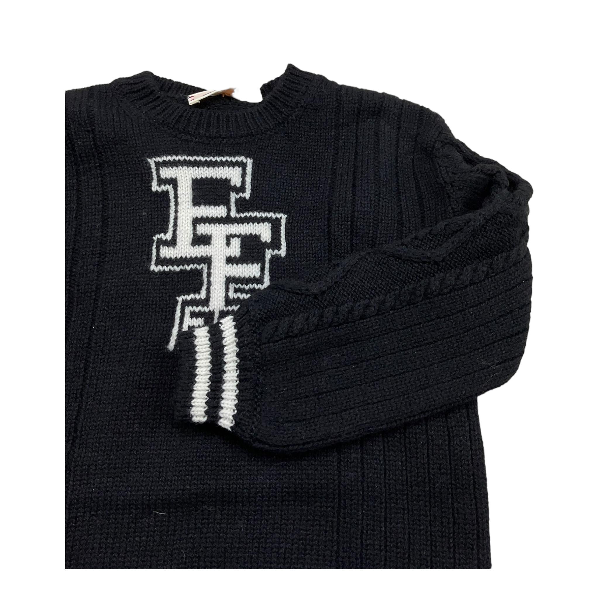 ELISABETTA FRANCHI abito manica lunga tinta unita cn logo Nero per Neonata EGAB183 NERO ELISABETTA FRANCHI 