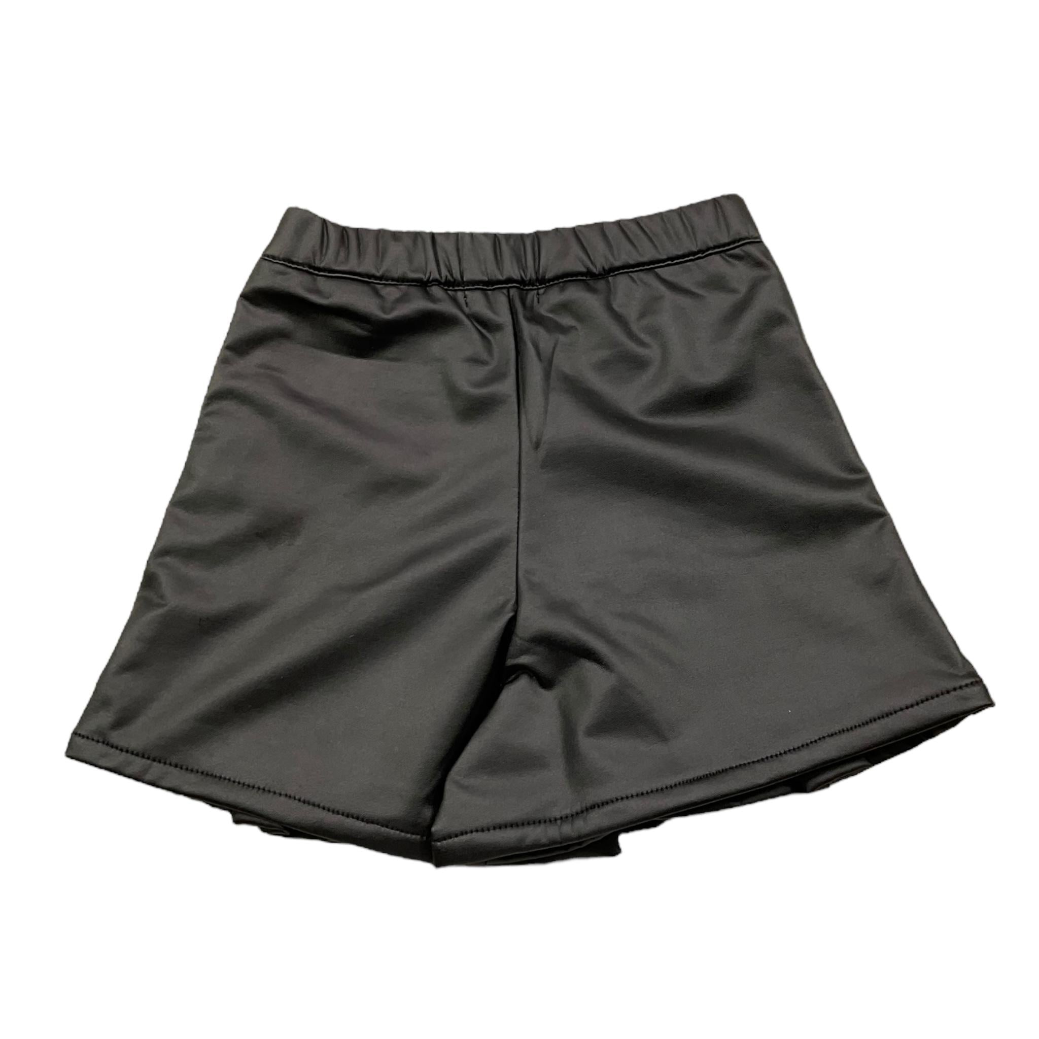 LOSAN short in ecopelle tinta unita Nero per Bambina LKGA00403 NERO LOSAN 