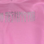 John Richmond Felpa Tinta Unita con Cappuccio E Brillantini per Bambina RGP26197FE ROSA JOHN RICHMOND 