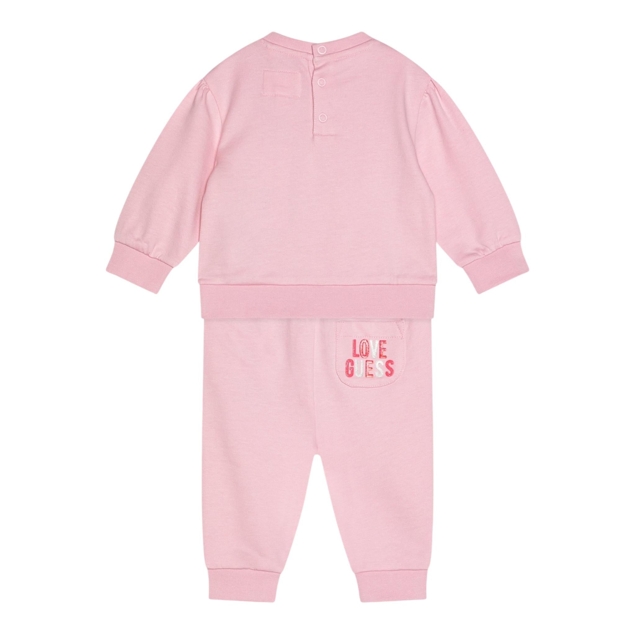 Guess Completo 2 Pezzi Felpa-Pantalone per Neonata A5RG04KA6R4 ROSA GUESS 