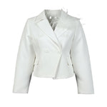 Kaos Giacca Tinta Unita con Applicazione per Bambina KS114 BIANCO KAOS 