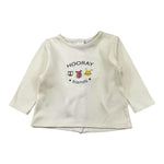 YATSI BABY completo 3pz pantalone-shirt-giubbino tinta unita con cappuccio bottoni e stampa Panna per Neonato 24431550 PANNA YATSI BABY 